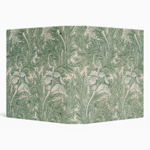William Morris Sage Green Tulip Pattern: Vintage 3 Ring Binder