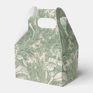 William Morris Sage Green Tulip Pattern: Vintage Favor Boxes