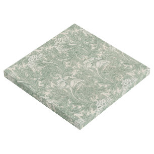 William Morris Sage Green Tulip Pattern: Vintage Gallery Wrap