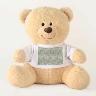 William Morris Sage Green Tulip Pattern: Vintage Teddy Bear