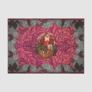 William * Morris Santa Spruce Rich Cherry Tissue Paper