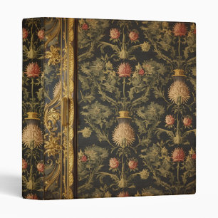 William Morris Scottish Thistle vintage floral  3 Ring Binder