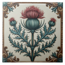 William Morris Scottish Thistle vintage floral
