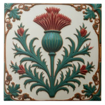 William Morris Scottish Thistle vintage floral