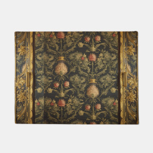 William Morris Scottish Thistle vintage floral Doormat