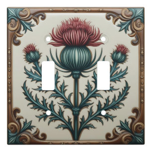 William Morris Scottish Thistle vintage floral Light Switch Cover