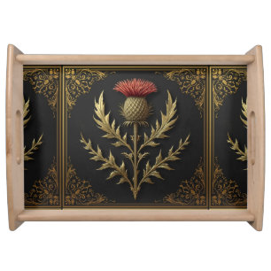 William Morris Scottish Thistle vintage floral  Serving Tray