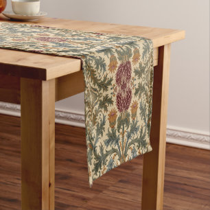 William Morris Scottish Thistle vintage floral  Short Table Runner