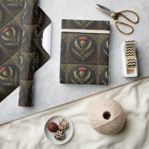 William Morris Scottish Thistle vintage floral  Wrapping Paper