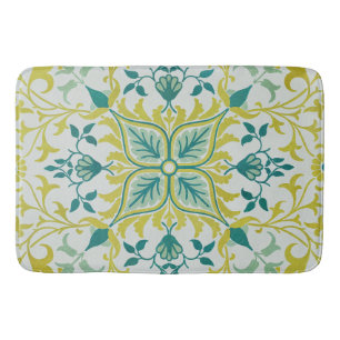 William Morris Seamless Ceiling Lime Green Pattern Bath Mat
