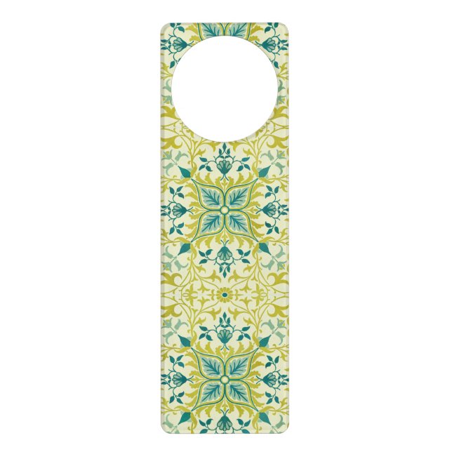 William Morris Seamless Ceiling Lime Green Pattern Door Hanger (Front)