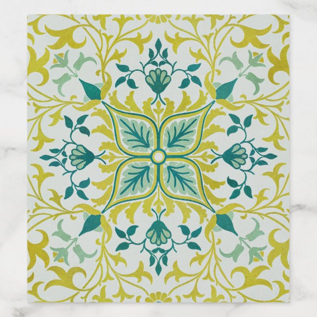 William Morris Seamless Ceiling Lime Green Pattern Envelope Liner (Design)