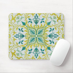 William Morris Seamless Ceiling Lime Green Pattern Mouse Pad