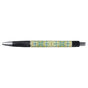 William Morris Seamless Ceiling Lime Green Pattern Pen