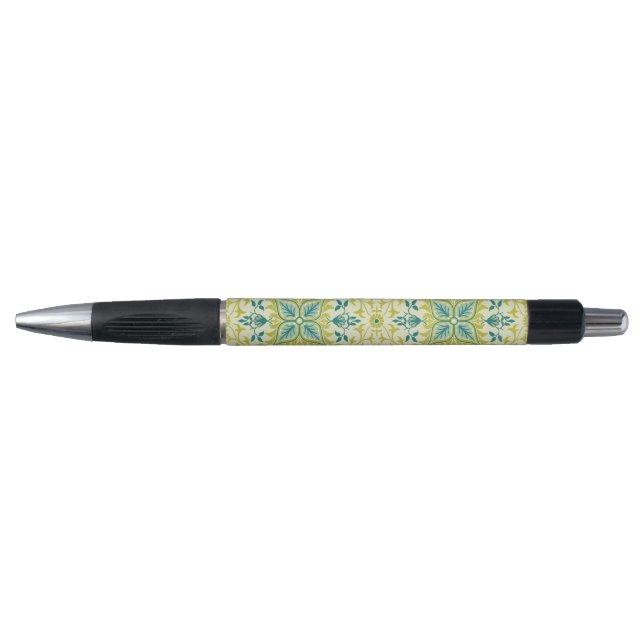 William Morris Seamless Ceiling Lime Green Pattern Pen (Front)