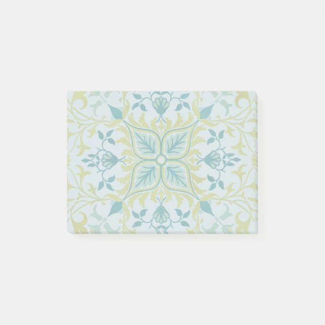 William Morris Seamless Ceiling Lime Green Pattern Post-it Notes (Front)