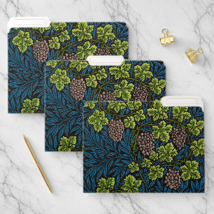 William Morris Seamless Grape Vine Black Pattern File Folder