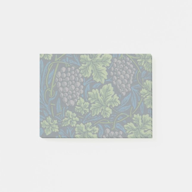 William Morris Seamless Grape Vine Black Pattern Post-it Notes (Front)