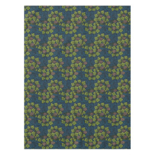 William Morris Seamless Grape Vine Black Pattern Tablecloth