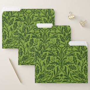William Morris Seamless Green Oak Leaf Pattern File Folder