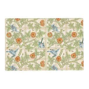 William Morris Seamless Trellis Bird Rose Pattern Placemat
