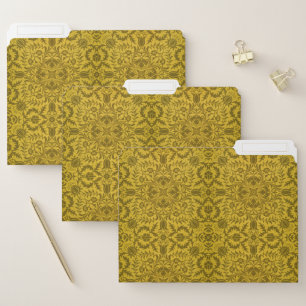 William Morris Seamless Vine Gold Yellow Pattern File Folder