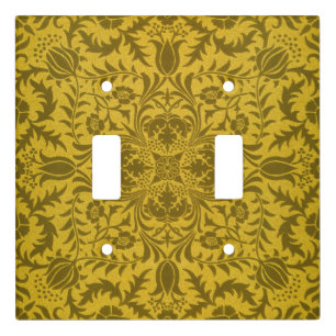 William Morris Seamless Vine Gold Yellow Pattern Light Switch Cover