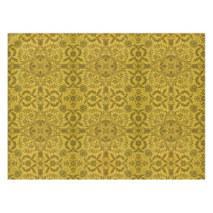 William Morris Seamless Vine Gold Yellow Pattern Tablecloth