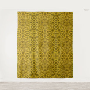 William Morris Seamless Vine Gold Yellow Pattern Tapestry