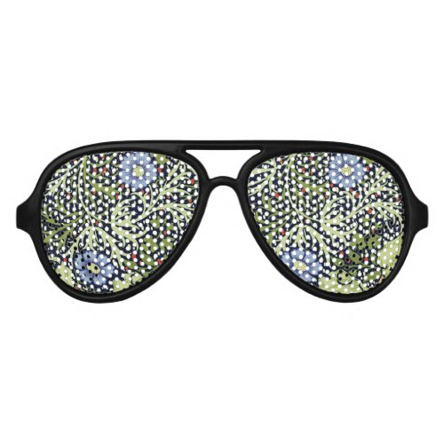 William Morris Seaweed Antique Flower Aviator Sunglasses