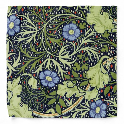 William Morris Seaweed Antique Flower Bandana