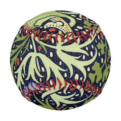 William Morris Seaweed Antique Flower Baseball