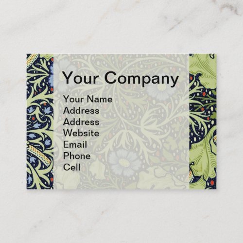 William Morris Seaweed Antique Flower Business Card
