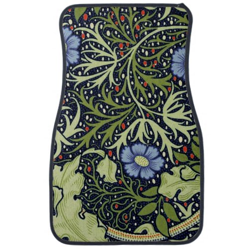 William Morris Seaweed Antique Flower Car Floor Mat