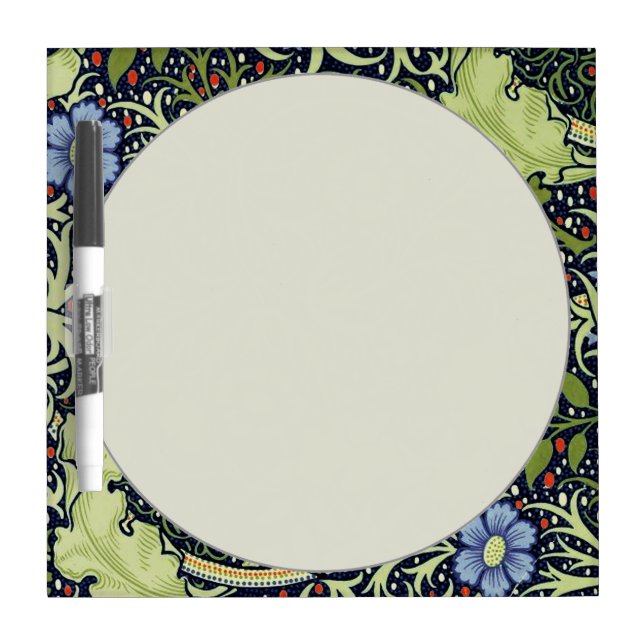 William Morris Seaweed Antique Flower Dry Erase Board (Front)