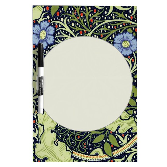 William Morris Seaweed Antique Flower Dry Erase Board (Front)