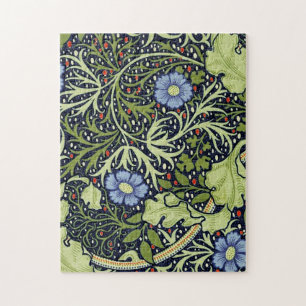 William Morris Seaweed Antique Flower Jigsaw Puzzle