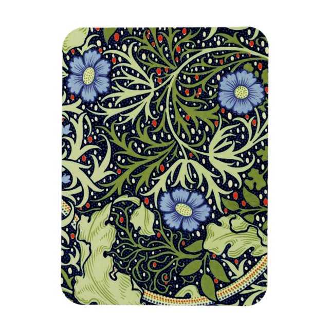 William Morris Seaweed Antique Flower Magnet (Vertical)