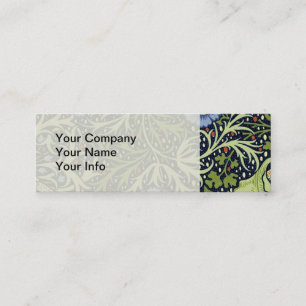 William Morris Seaweed Antique Flower Mini Business Card