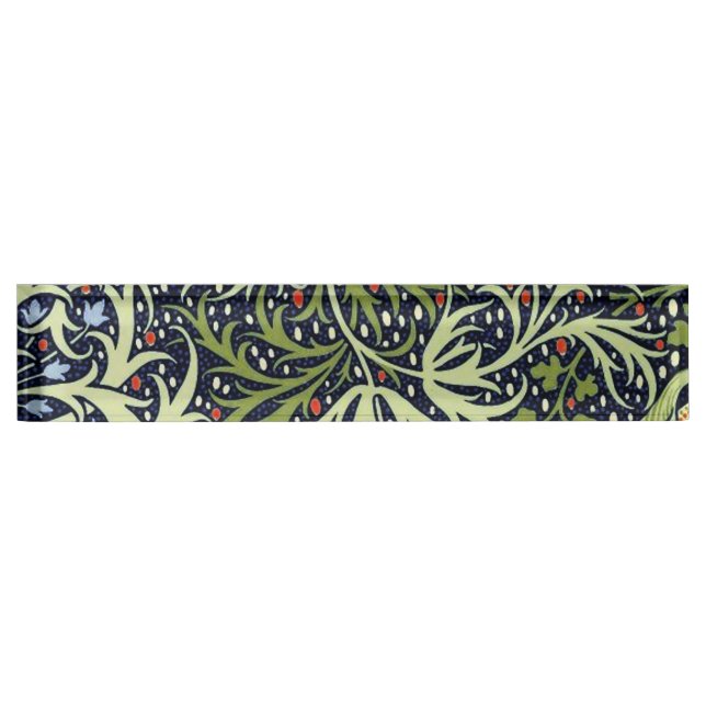 William Morris Seaweed Antique Flower Name Plate (Front)