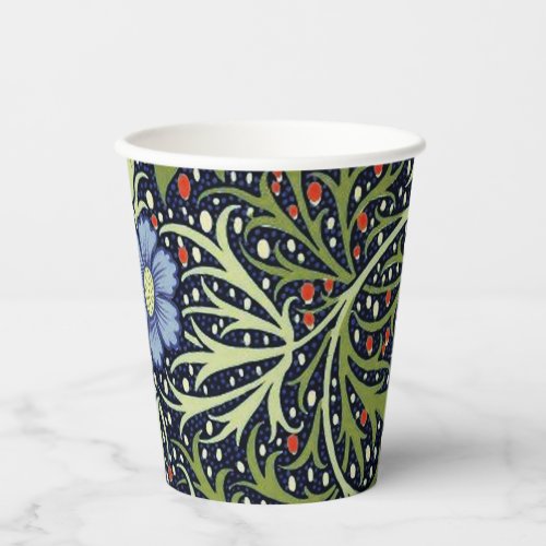 William Morris Seaweed Antique Flower Paper Cups
