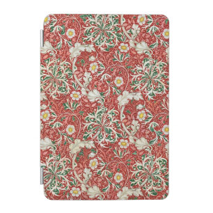 William Morris Seaweed Antique Flower Red Green iPad Mini Cover