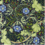 William Morris Seaweed Antique Flower Statuette<br><div class="desc">William Morris Seaweed green and blue Floral Pattern Wallpaper - William Morris produced many vintage wallpaper designs in the 1800s, and the Seaweed pattern is one of the best. The vintage William Morris Seaweed wallpaper pattern is an ornate floral design with flowers and leaves in a lovely blue and green....</div>