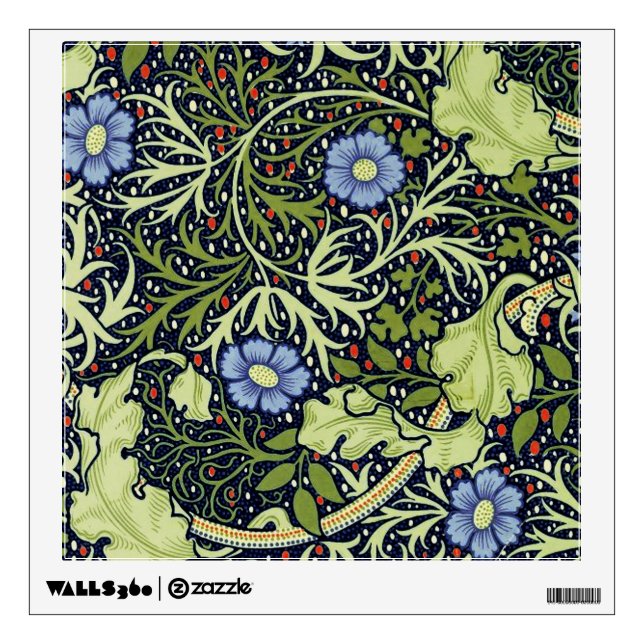 William Morris Seaweed Antique Flower Wall Sticker (Front)