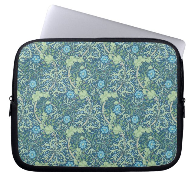 William Morris "Seaweed" Design  Laptop Sleeve (Front)
