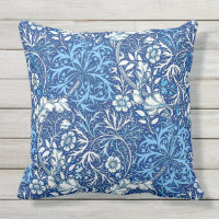 William Morris Seaweed Floral, Cobalt Blue & White