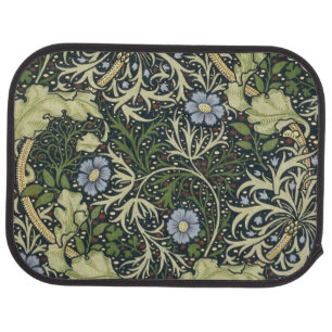 William Morris Seaweed Pattern Floral Vintage Art Car Floor Mat