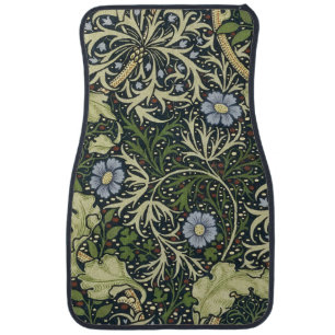William Morris Seaweed Pattern Floral Vintage Art Car Floor Mat