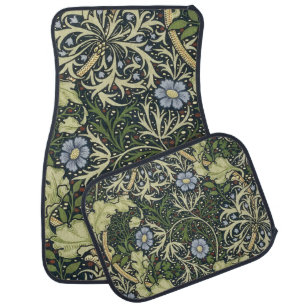 William Morris Seaweed Pattern Floral Vintage Art Car Mat