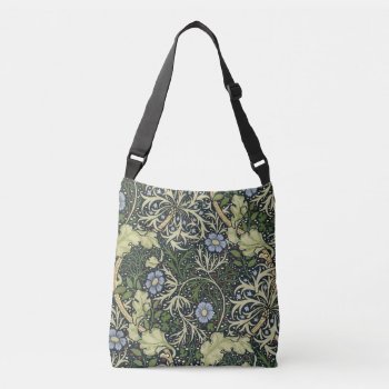 William Morris Seaweed Pattern Floral Vintage Art Crossbody Bag by artfoxx at Zazzle